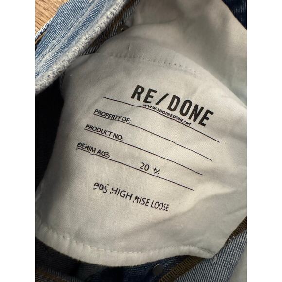 Re/done Women’s 90s High Rise Loose Jeans Size 28 - Picture 4 of 11